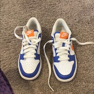 Nike Kids Blue and Orange Sneakers